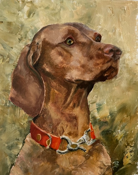 Up for the Challenge 8x10 bark canoe libby mathews artist